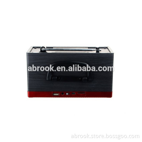 LED light wooden rechargeable portable digital speaker usb